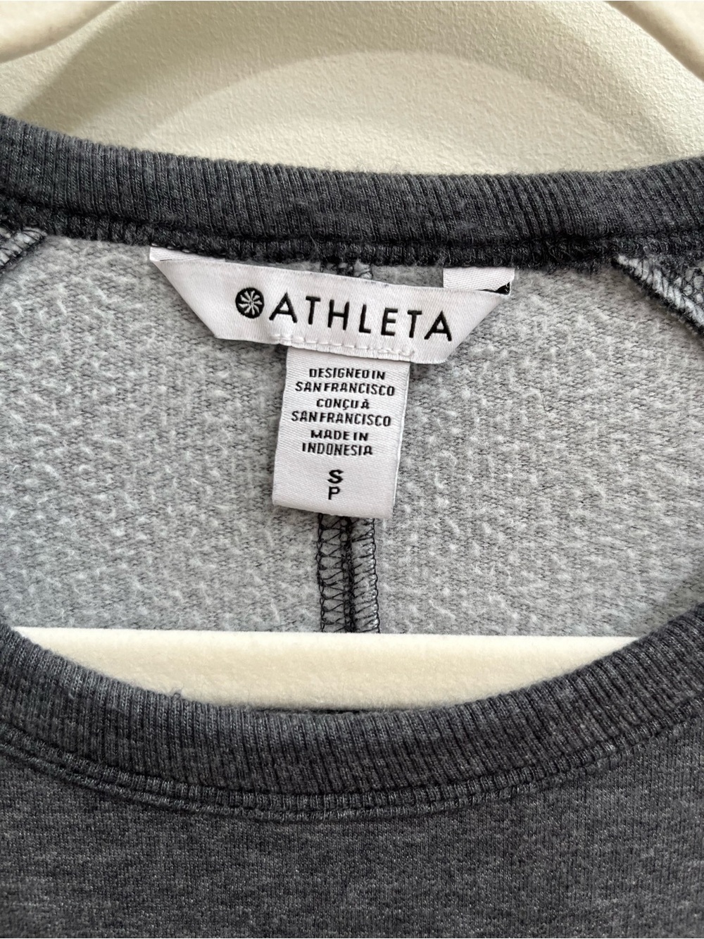 Athleta Coaster Luxe Recover Sweatshirt Heathered Gray Nirvana Fabric Size Small - Picture 10 of 12